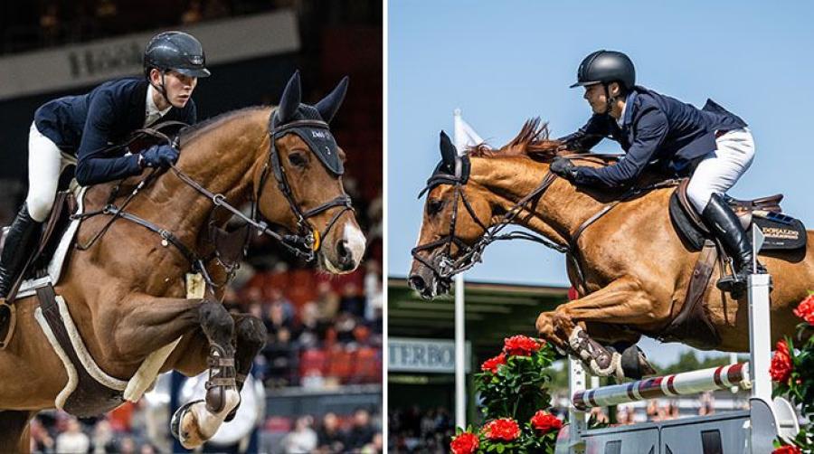 Två av U25-ryttarna som är redo för GHS nästa vecka. Arkivbilder: Daniel Stiller och Christoffer Borg Mattisson/Bildbyrån
