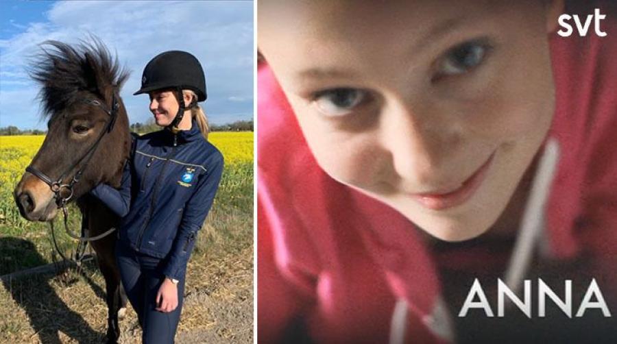 Anna jobbade några år som ridledare efter Ponnyakuten. Foto: Privat och SVT