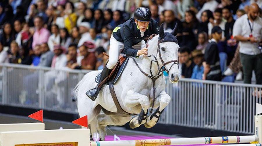 Peder och Catch Me Not S slutade på en tredjeplats i världscupfinalen i Riyadh. Foto: Holcbecher