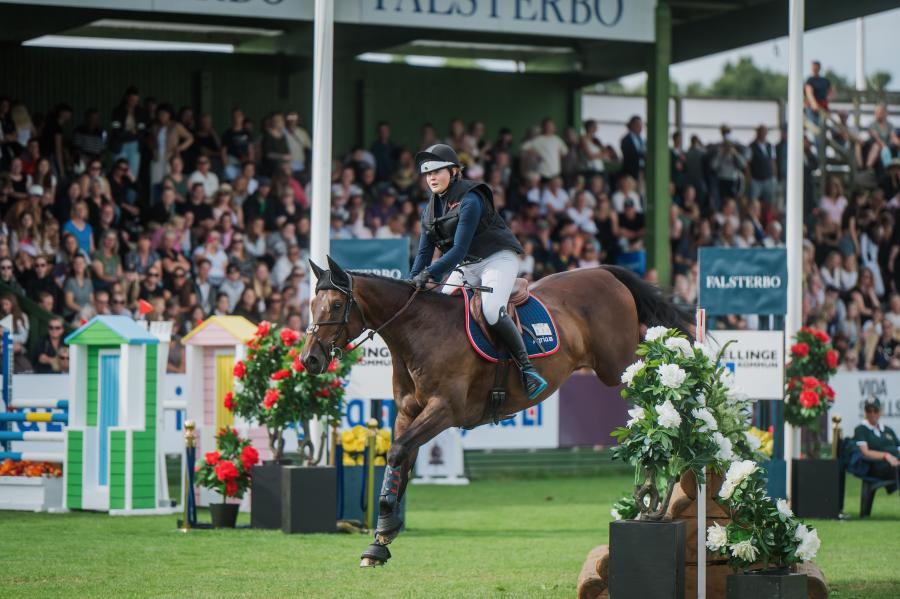 Amanda Richardsson och "Bruno" under Huntingen . Foto: Ida Lindeamnn