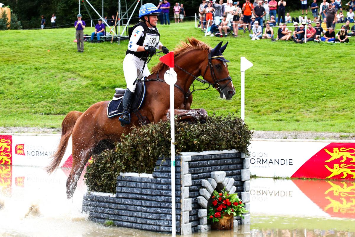 Amanda Staam med Corpoubet AT vid VM förra året. Foto: Scoop Dyga/Bildbyrån