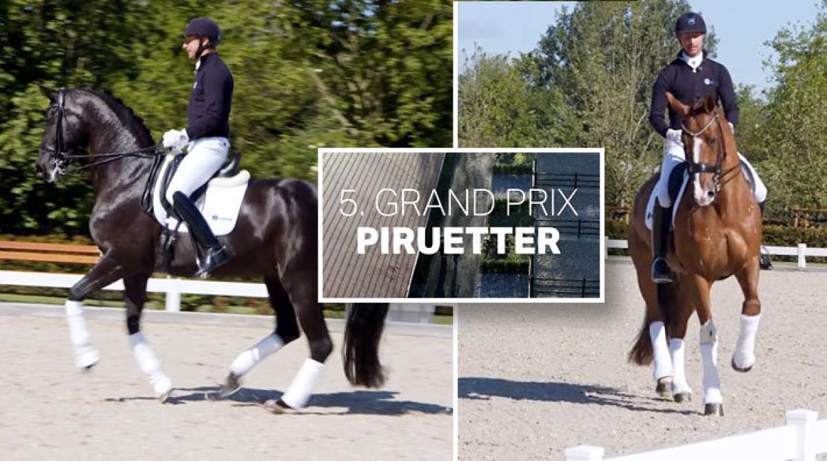 Får du till piruettgaloppen, då är det "bara" att vända runt i piruetten sedan. Grand Prix är lätt – missa inte femte avsnittet i Patrik Kittels dressyrskola!