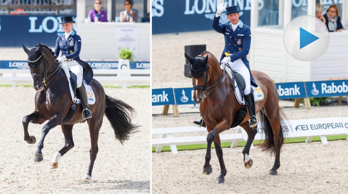Missade du när Antonia, Therese, Juliette och Patrik red in på arenan i Rotterdam och tog hem EM-bronset? Se prestationerna om och om igen.