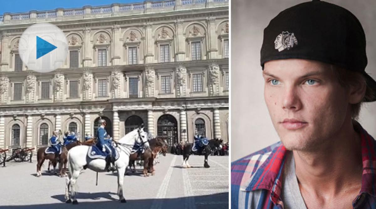 Beridna Högvakten och Livgardets Dragonmusikkår hedrade i helgen Tim Bergling med ett medley av Aviciis musik vid Kungliga slottet i Stockholm.