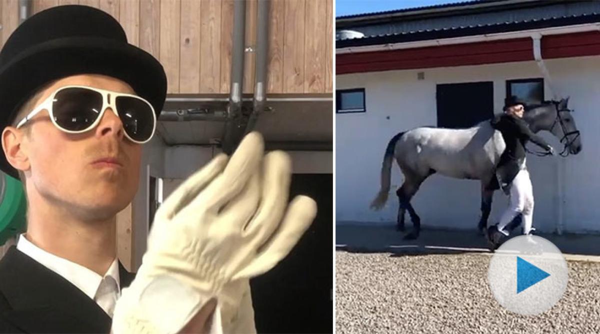 Pontus Hugossons klipp, där han "rider" dressyr på minihäst med rullskridskor, blev en viral megasuccé. Nu är uppföljaren här och Pontus växlar upp.