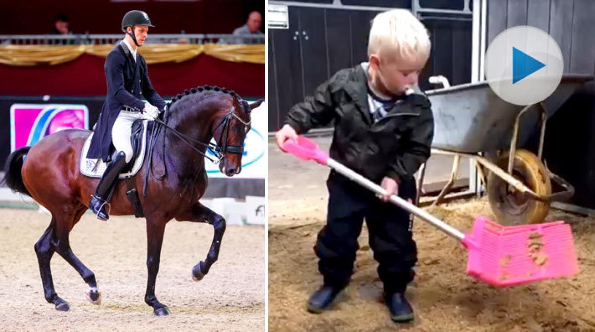 Just nu väcker Daniel Bachmann Andersens son viral uppmärksamhet, han smälter nämligen ryttarhjärtan i och med det här charmiga klippet.