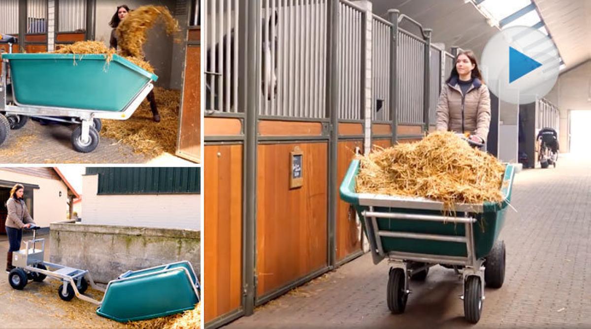 Önskar du att du kunde åka runt på din skottkärra? Det nederländska bolaget Equitrend har en produkt som ska underlätta mockningen. Deras "elektriska skottkärra" är batteridriven och rullar därmed av...