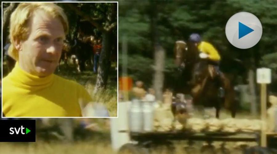 <p>På Instagram delar SVT med sig av ett härligt nostalgiklipp. Fälttävlansryttaren Sven-Åke Lindberg spritter av glädje efter terrängen i Falsterbo.
