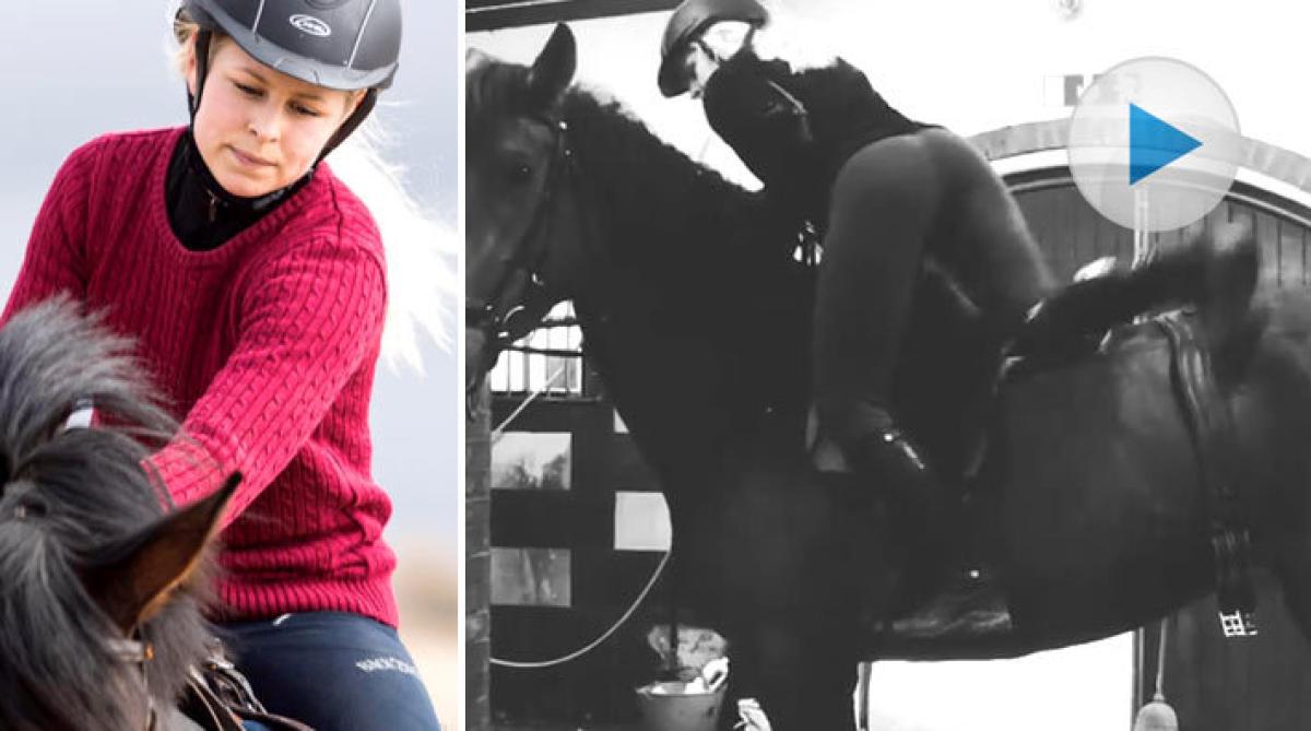 Lina sitter upp utan sadelgjord: ”Vill inspirera till noggrann utbildning av häst och ryttare”