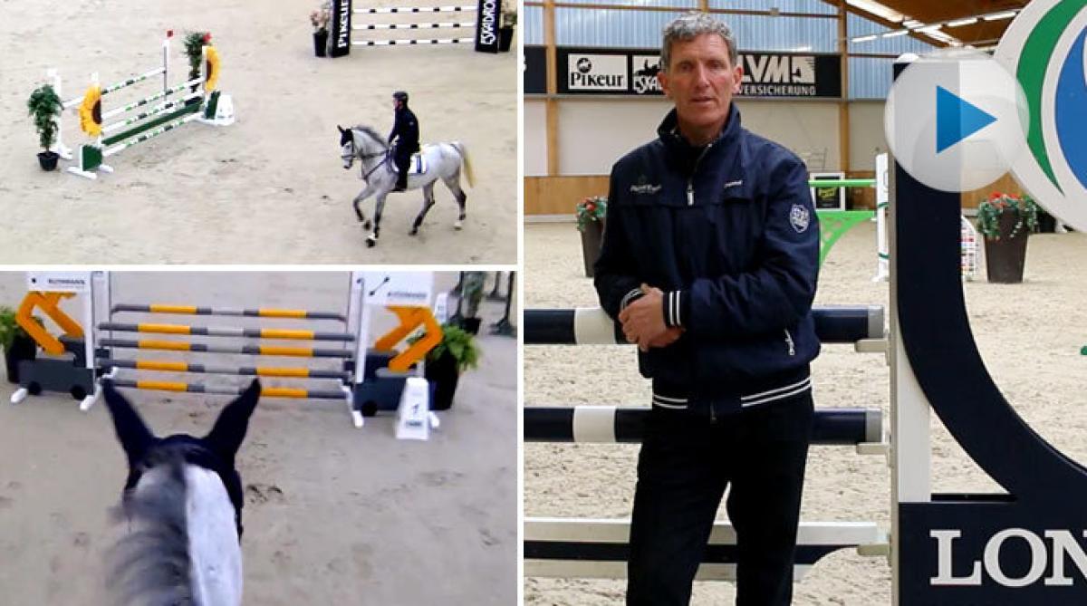 Gå 1,15-banan – och hoppa första hindret – som Ludger