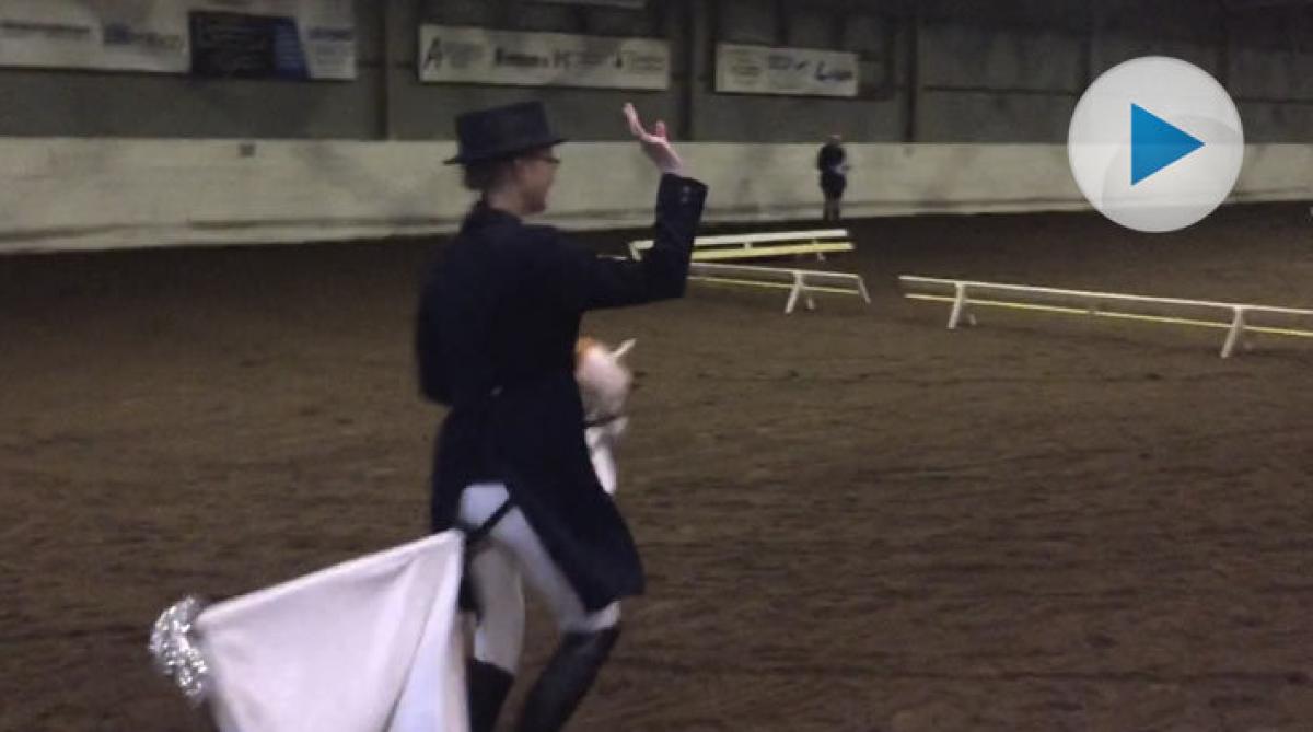 Dressyruppvisningen blev en succé på julshowen