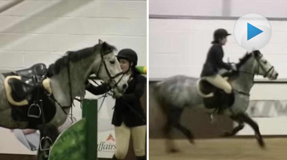 Ellie hoppar banan – även när sadeln snurrar runt