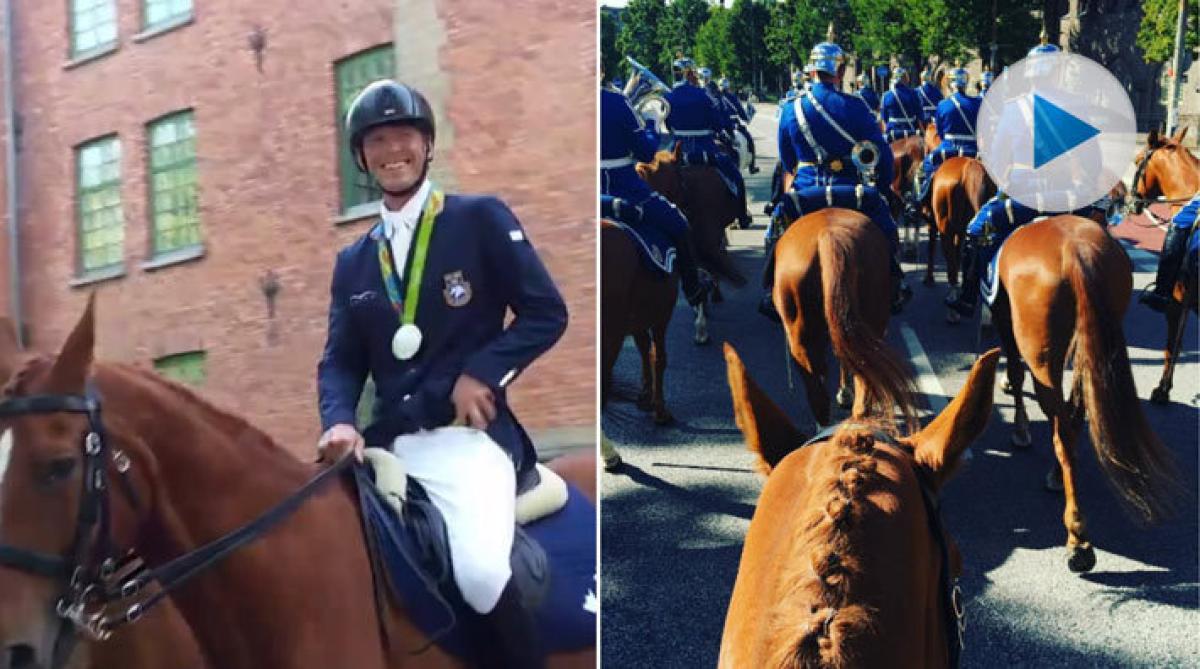 Peder Fredricson på väg mot Kungliga slottet