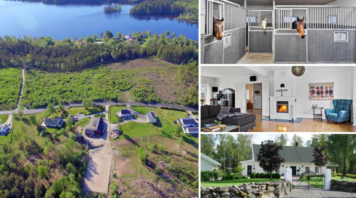 Vacker hästgård utanför Borås