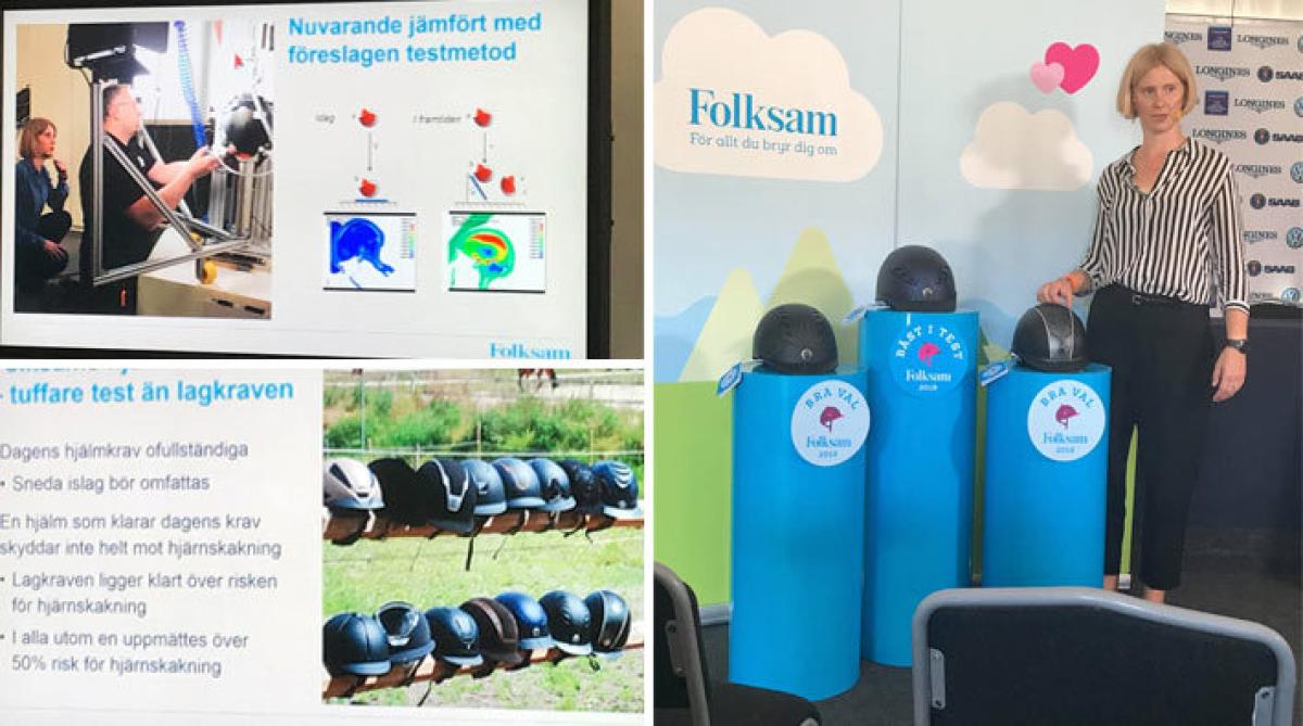 Hjälmtest visar att få hjälmar skyddar mot rotationsfall