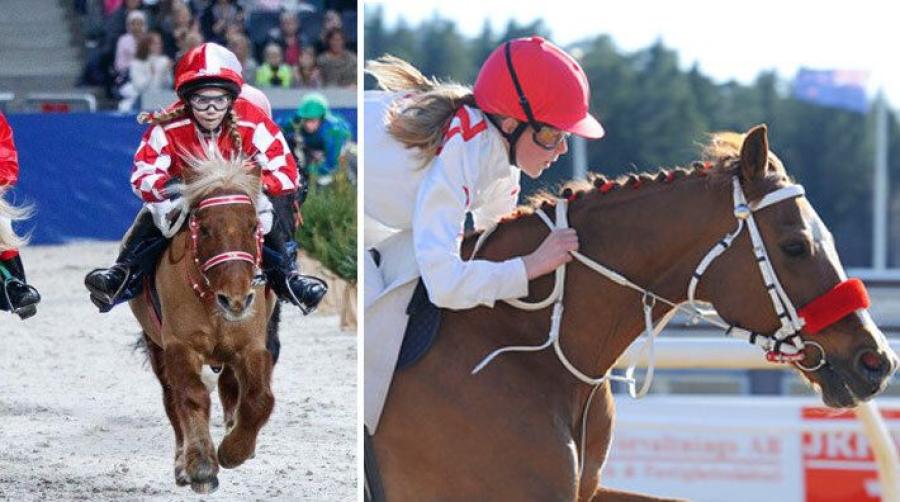 Amanda Söderman och Fanny Malmström är vännerna med intresse för flera hästsporter. Foto: Bo Bennergård och Svensk Galopp.