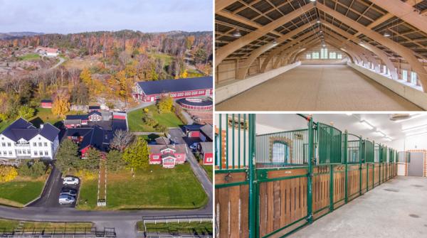 Lyxig hästgård nära Göteborg – med vackert ridhus, vinkällare och "extra allt"