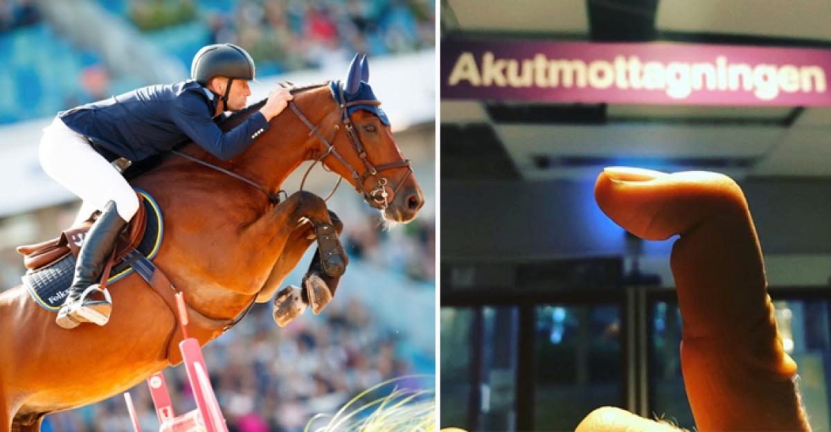 Peder Fredricson på sjukhus med skadat finger: ”Har ju två händer”