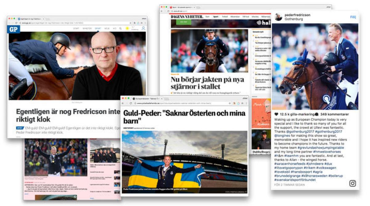 Mediasvep efter Peders EM-guld - och paret Fredricsons tack till fansen