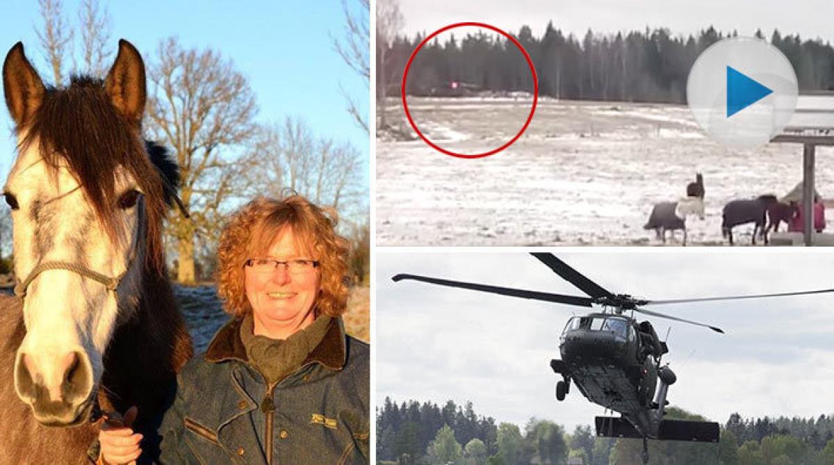 <i>Ann-Charlotte Petri får ofta oväntat besök, när Flygskolan på Linköpings garnison övningsflyger i hennes område.</i>