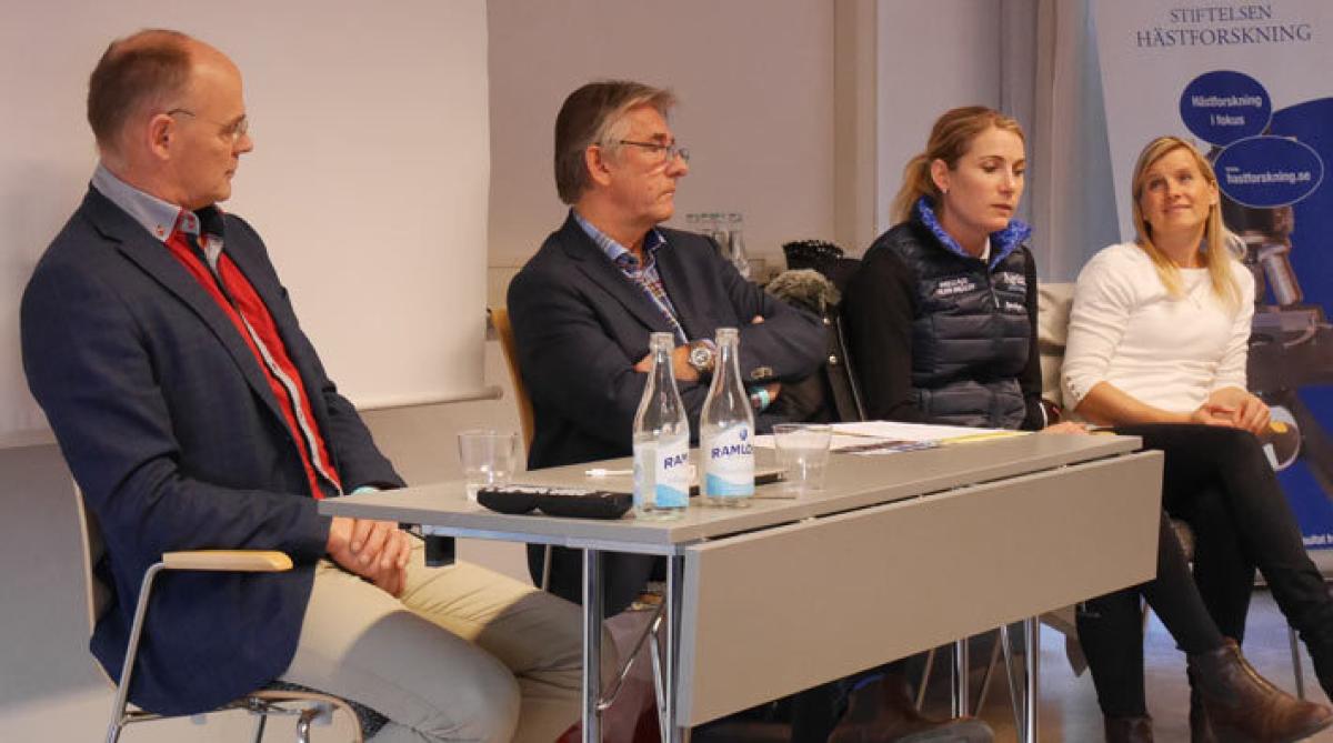 <i>Från vänster: Lars Roepstorff, Peter Kallings, Emelie Brolin och Marie Rhodin.</i>