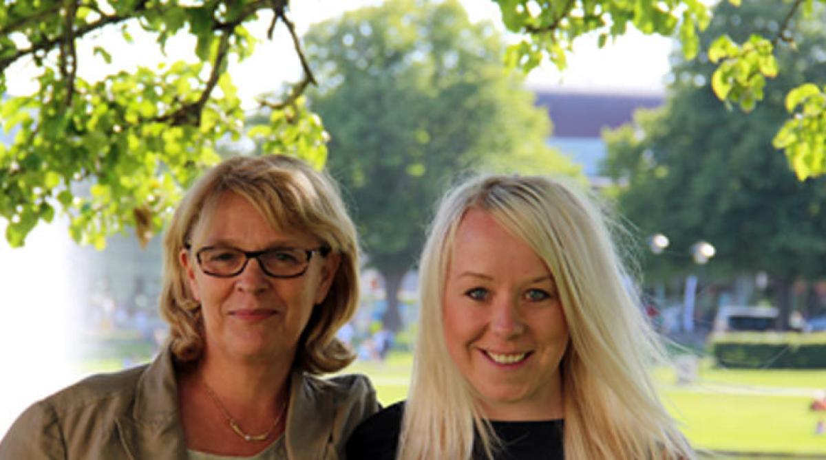 Kicki Ronnerberg-Bäckman och Helena Carlsson i Almedalen 2014.