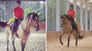 Astrid Hedman har haft sin tränare med make på Portugalbesök i dagarna tre. Med fyra duktiga ögon på sig blir det svettiga, men ack så nyttiga, träningspass.