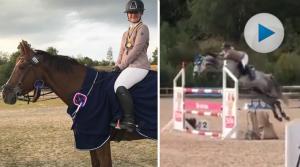 Sara Ekman har haft en händelserik helg. Det blev vinst i distriktsmästerskapet med Ratzia, men krasch i trekombinationen med Marco.