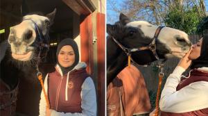 15-åriga Rim Al-Attar besökte stallet av en slump för tre år sedan. Nu rider hon flera gånger i veckan och funderar över oskrivna regler inom hästvärlden.