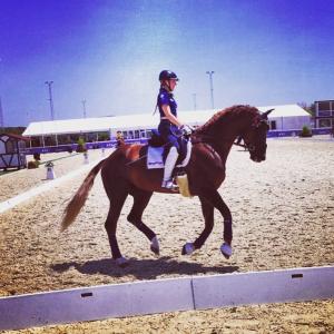 Kissen på tävlingsbanan när vi tränade idag!