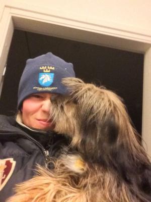 God morgon! Dags för mig och Greta att ge oss ut i kylan och promenera till stallet :)