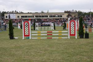 De två sista hindren på banan.