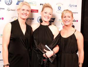 Kvällens tjusigaste gäng var tre tjejer  från västkusten. Malin Sääf, Emma Emanuelsson och Angelica Augustsson.