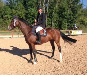 Jens nöjd efter sin andra plats i GP:n på Avon. Detta var i Frankrike!