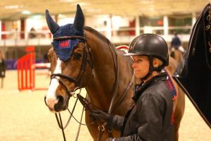 Malin kom till framridningen fokuserad och sammanbiten, nu gäller det!