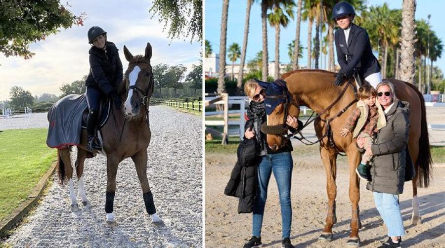 Janelle tillsammans med Angelica Augustsson Zanotelli och mamma Magdalena Larsson.