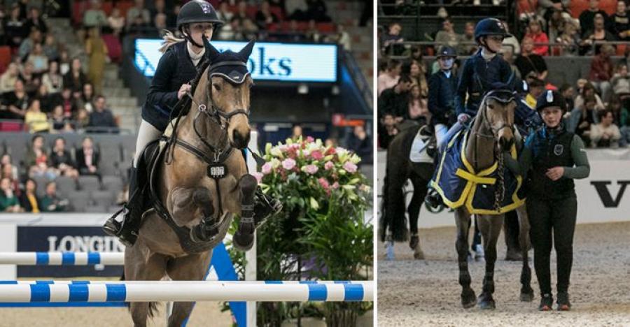 Moa Sjöstrand och Coolfin Daisy vann finalen av Sverigeponnyn år 2019. Arkivfoto: Frida Bank.