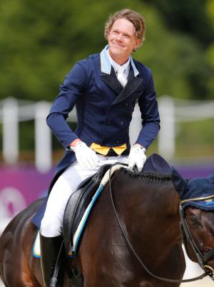 Nöjd Ludvig Svennerstål efter sin OS-dressyr.