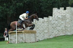 Först ut var fälttävlan. Här rider Magnus Gällerdal på Keymaster terräng.