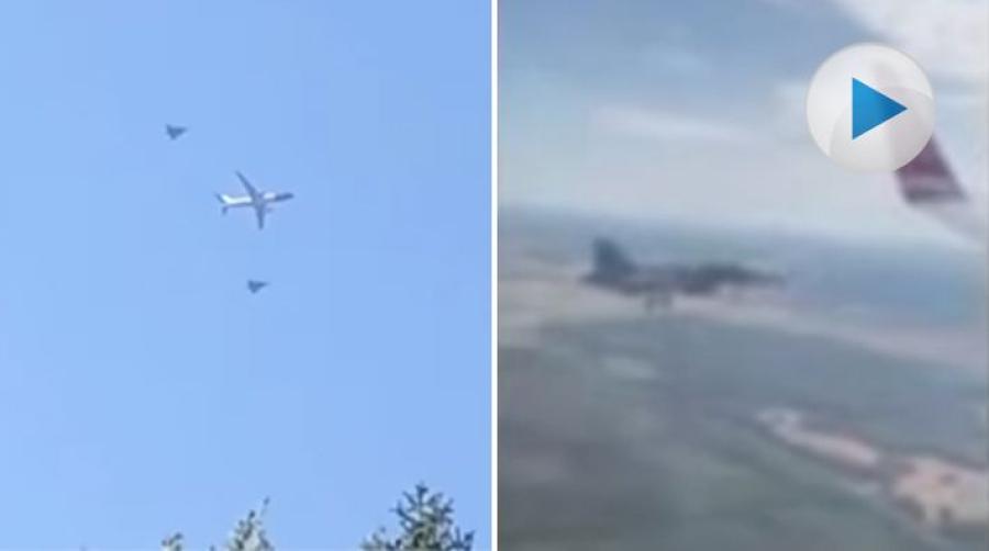 <p>Mästerskapsmedaljer ska givetvis firas! När tre av guldhjältarna landade på Arlanda eskorterades de av Flygvapnet med två Jas-plan.