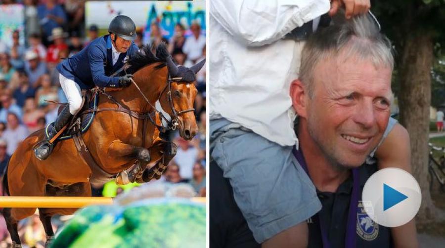 När Jens Fredricson kom hem till skånska Löberöd fick han ett rejält välkomnande av byborna. Byns alla flaggor hissades i sommarkvällen.