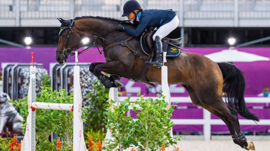 Sara Algotsson Ostholt och Chicuelo var OS-reserver i Tokyo. Arkivfoto: Tomas Holcbecher.