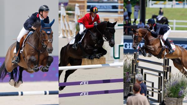 Matthew Sampson, Marcus Ehning och Kevin Staut. Foto: Tomas Holcbecher