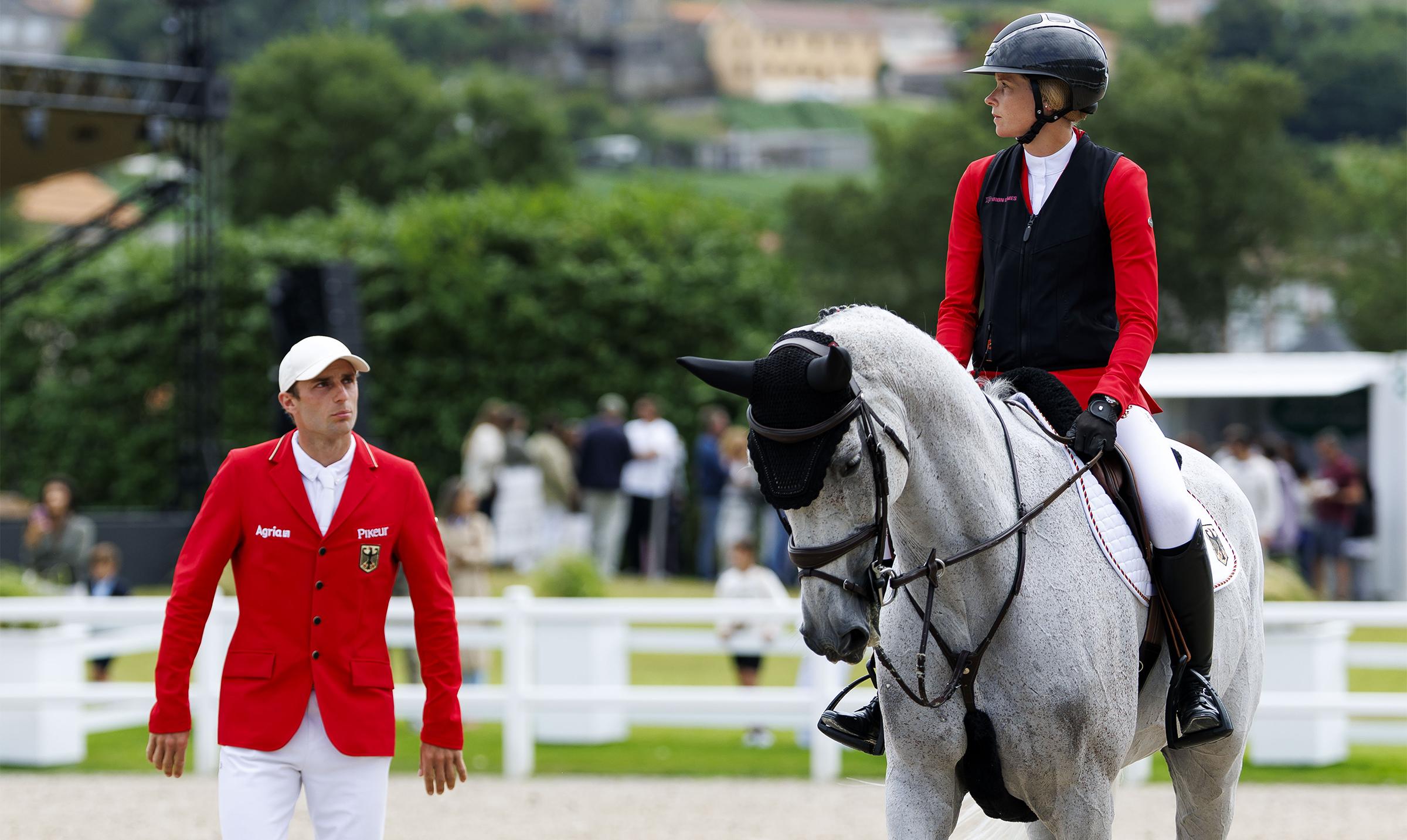 Richard Vogel och Sophie Hinners vid EM. Foto: Tomas Holcbecher