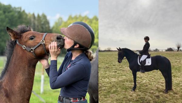 Hästarna har alltid funnits i Millys liv – nu ger de henne kraften att fortsätta kämpa. Foto: Privat