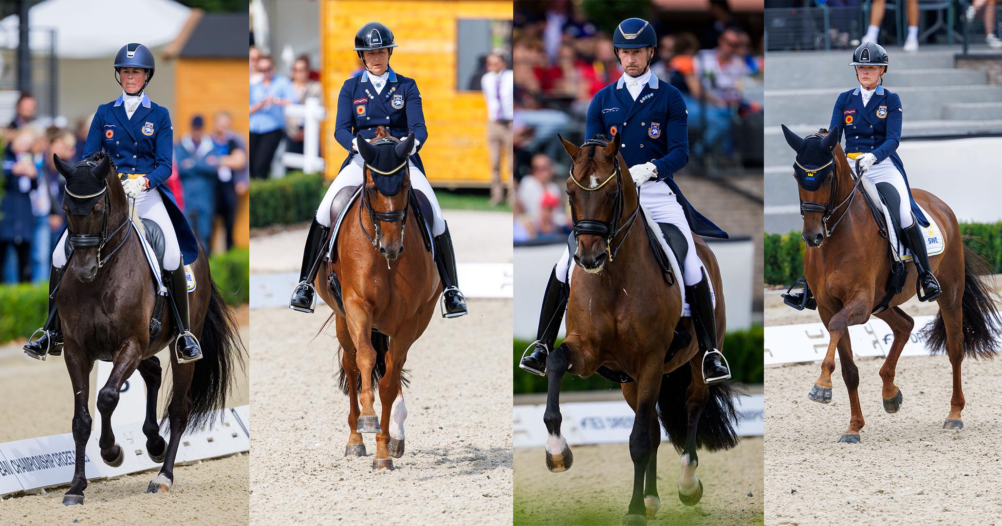 Maria von Essen, Tinne Wilhelmson Silfvén, Patrik Kittel och Sofie Lexner. Foto: Ludvig Thunman/Bildbyrån och Tomas Holcbecher