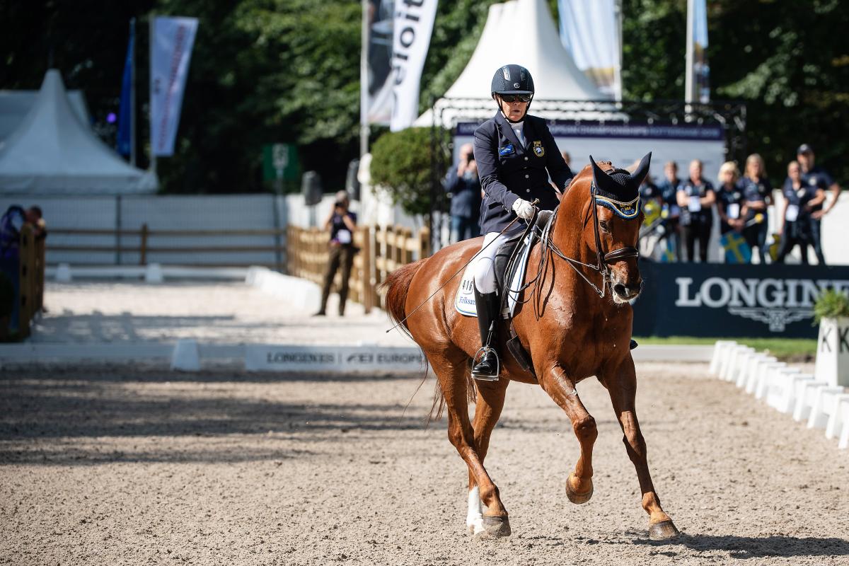 Louise Etzner Jakobsson är en av ryttarna i para-laget. Arkivfoto: Johanna Lundberg/Bildbyrån