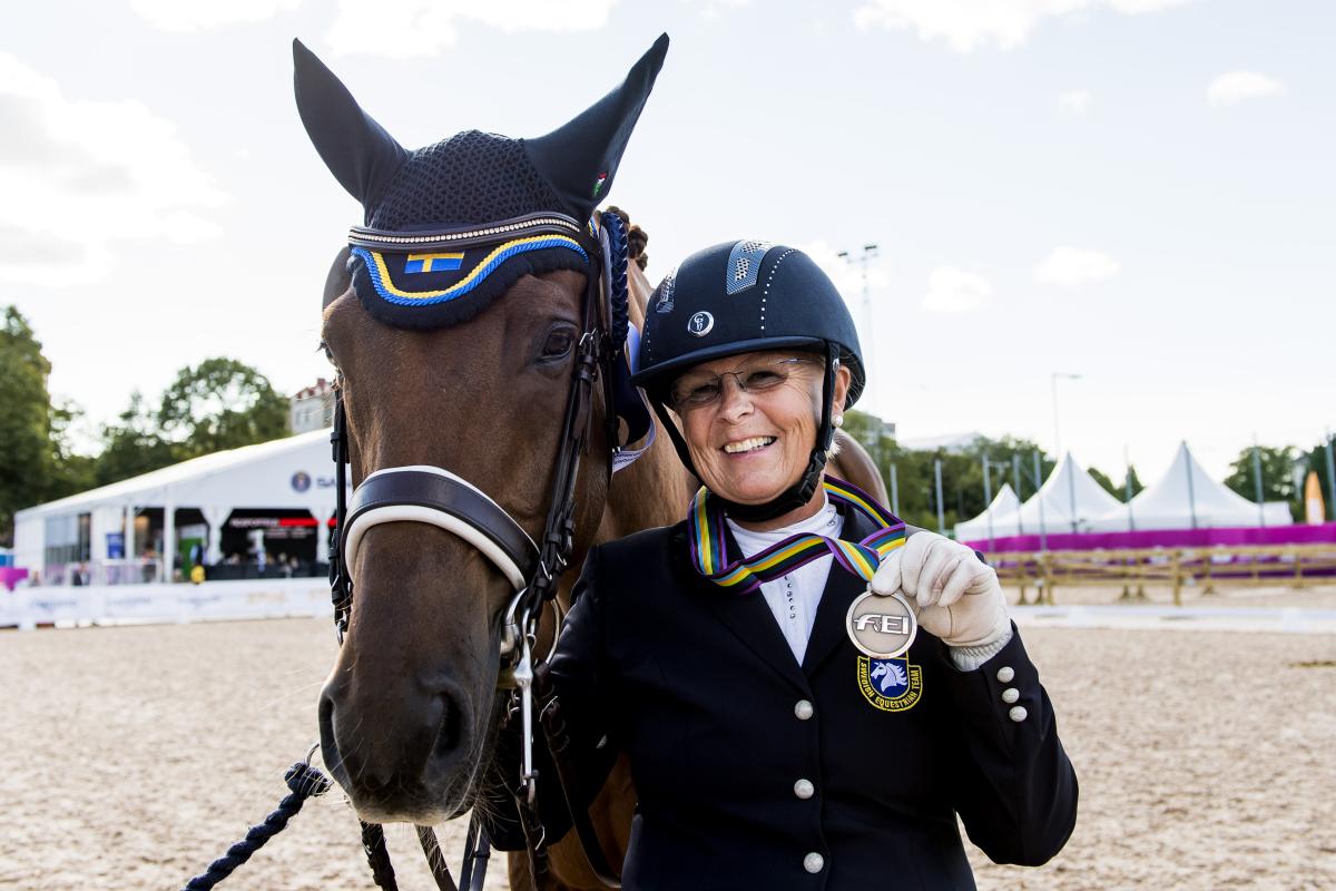 Under EM i Göteborg 2017 tog Louise Etzner Jakobsson en individuell bronsmedalj. Foto: Daniel Stiller/Bildbyrån