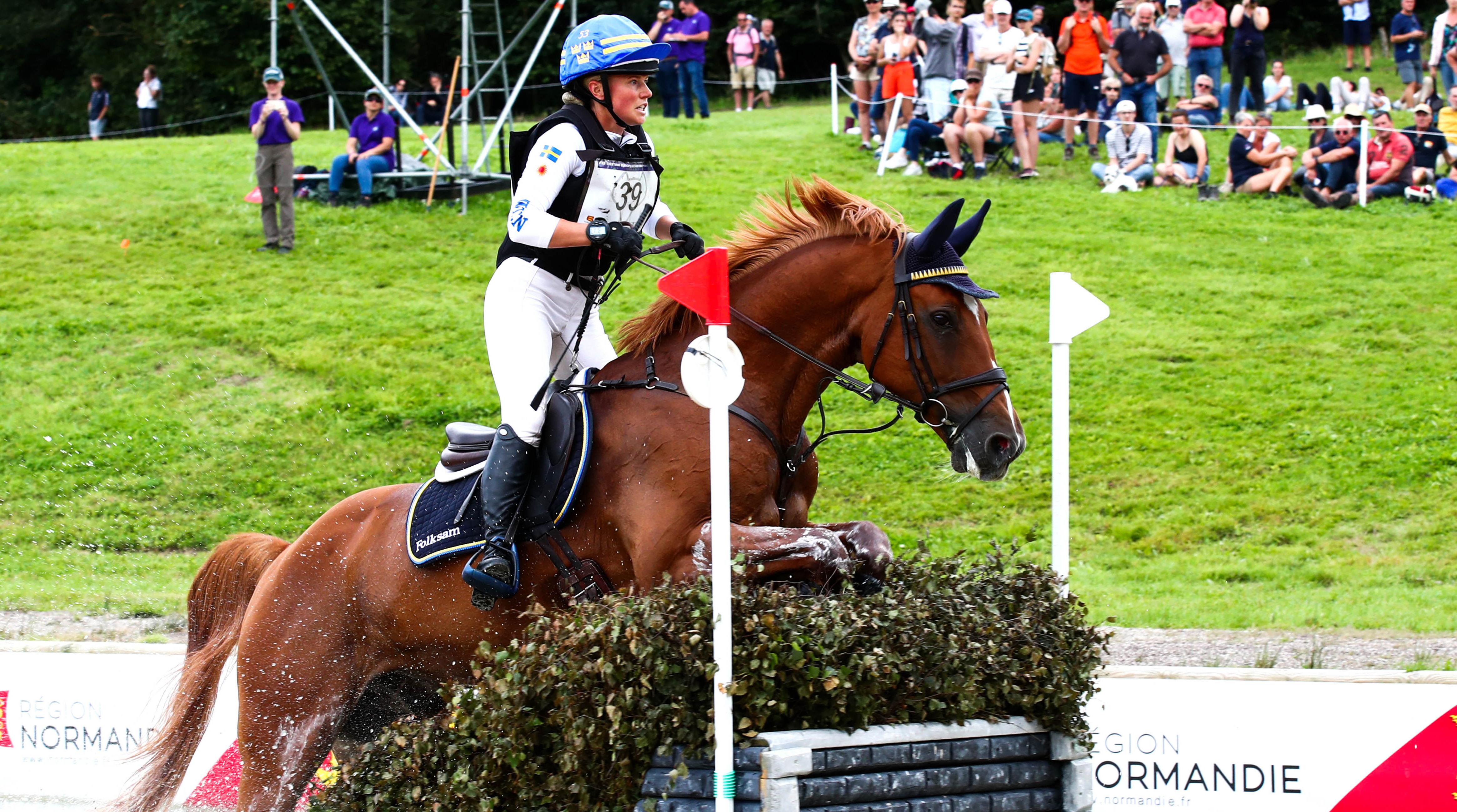 Amanda Staam med Corpoubet AT vid EM 2021. Foto: Scoop Dyga/Bildbyrån