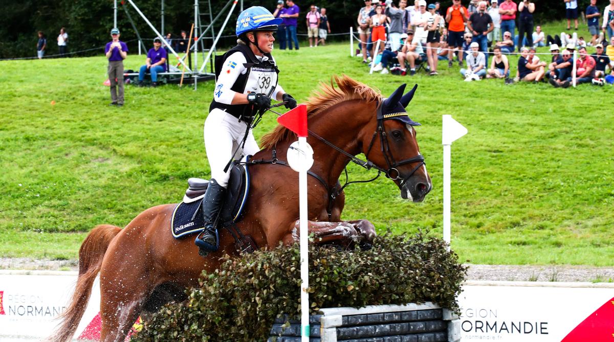 Amanda Staam med Corpoubet AT vid EM 2021. Foto: Scoop Dyga/Bildbyrån